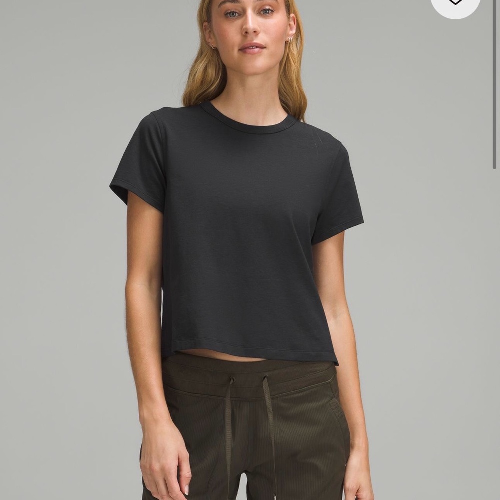 Classic Fit Cotton Black Women's T Shirt - Size 6